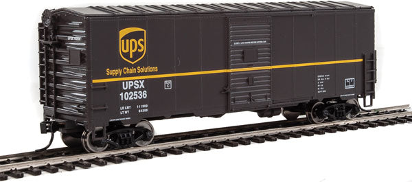 Walthers Mainline 40' Association of American Railroads (AAR) Modernized 1948 Boxcar -- United Parcel Service(R) UPSX #102536 (brown, gold, Modern Shield logo) - 910-1180