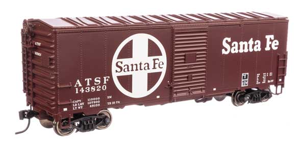 WalthersMainline HO 40' Association of American Railroads Modernized 1948 Boxcar - Ready to Run -- Santa Fe #143820
