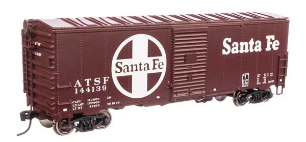 WalthersMainline HO 40' Association of American Railroads Modernized 1948 Boxcar - Ready to Run -- Santa Fe #144139
