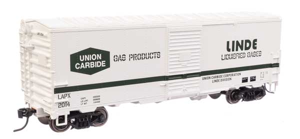 WalthersMainline HO 40' Association of American Railroads Modernized 1948 Boxcar - Ready to Run -- Linde Gas LAPX #2014
