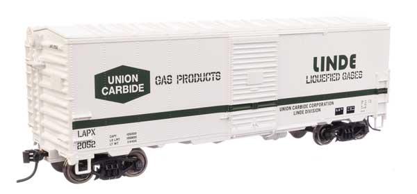 WalthersMainline HO 40' Association of American Railroads Modernized 1948 Boxcar - Ready to Run -- Linde Gas LAPX #2052