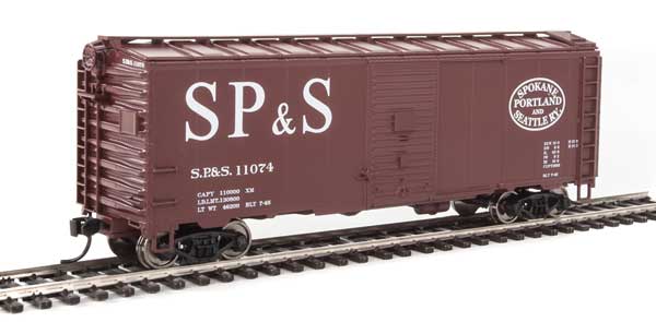 Walthers Mainline 40' Association of American Railroads 1944 Boxcar - Ready to Run -- Spokane, Portland & Seattle #11074 - 910-1350