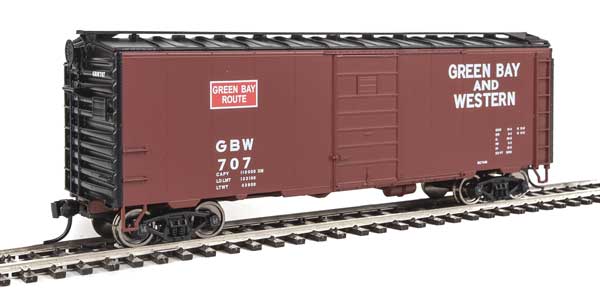 Walthers Mainline 40' PS-1 Boxcar - Ready to Run -- Green Bay & Western #707 - 910-1424