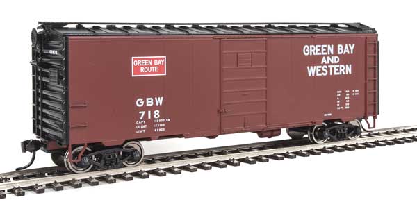 Walthers Mainline 40' PS-1 Boxcar - Ready to Run -- Green Bay & Western #718 - 910-1425