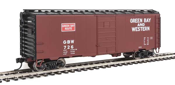 Walthers Mainline 40' PS-1 Boxcar - Ready to Run -- Green Bay & Western #726 - 910-1426