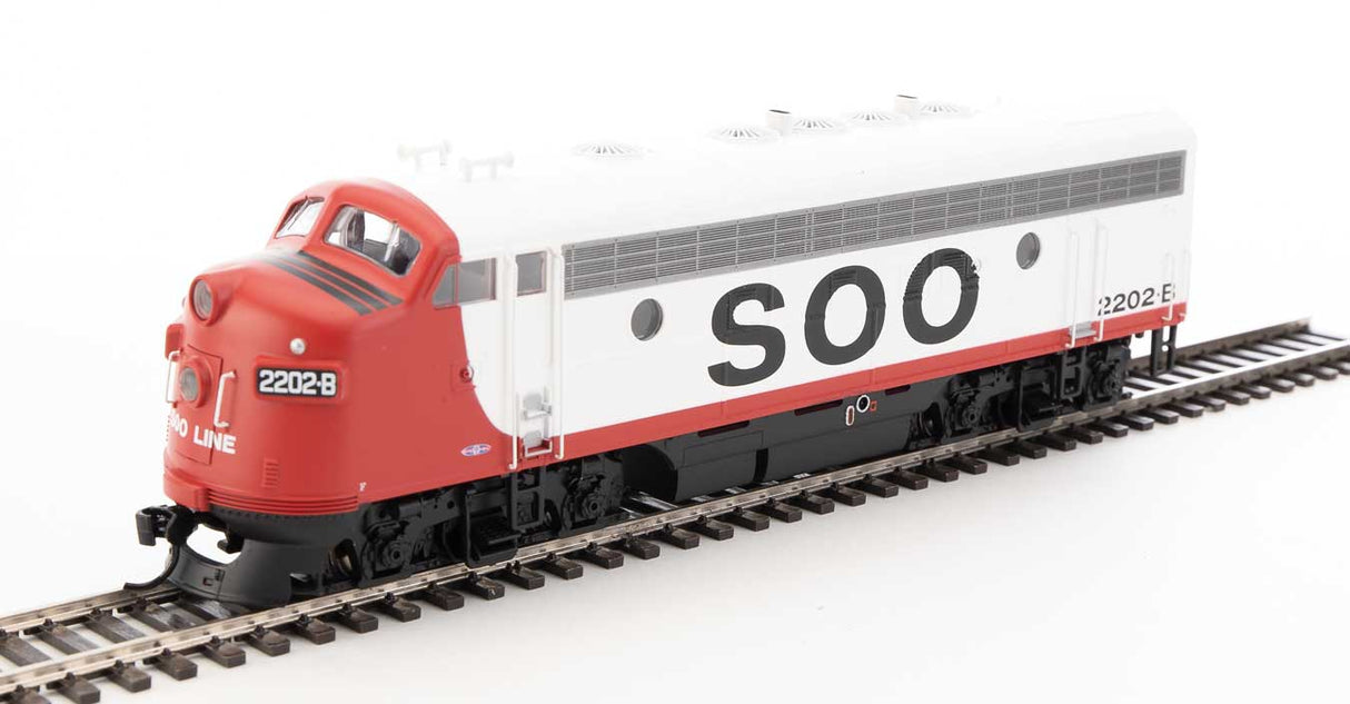 Walthers Mainline EMD F7 A - ESU Sound and DCC -- Soo Line #2202B (red, white, black) - 910-19982
