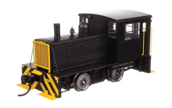 WalthersMainline HO Plymouth ML-8 Industrial Switcher - DCC only -- Black with Yellow Stripes