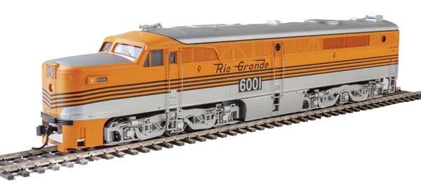 Walthers Mainline Alco PA - PB Set - ESU Sound & DCC -- Denver & Rio Grande Western #6001, #6002 (Grande Gold, silver) - 910-20095