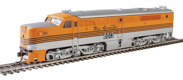 Walthers Mainline Alco PA - ESU Sound & DCC -- Denver & Rio Grande Western #6013 (Grande Gold, silver) - 910-20098
