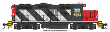 Walthers Mainline HO EMD GP9 Phase II with Chopped Nose - ESU(R) Sound and DCC -- Canadian National #4013 (black, red, white stripes)