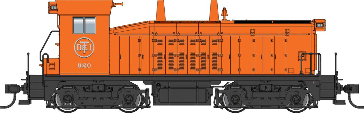Walthers Mainline EMD SW7 - ESU Sound & DCC -- Detroit, Toledo & Ironton #920 (Phase II; orange, black) - 910-20668