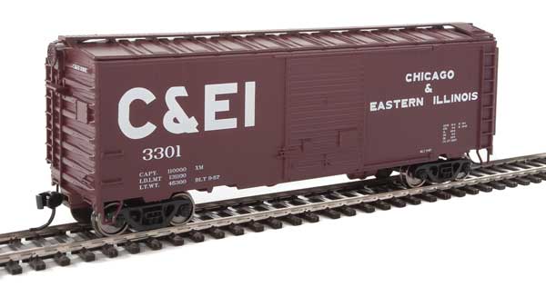 Walthers Mainline 40' ACF Welded Boxcar w/8' Youngstown Door - Ready to Run -- Chicago & Eastern Illinois #3301 - 910-2251