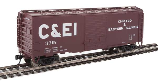 Walthers Mainline 40' ACF Welded Boxcar w/8' Youngstown Door - Ready to Run -- Chicago & Eastern Illinois #3315 - 910-2252