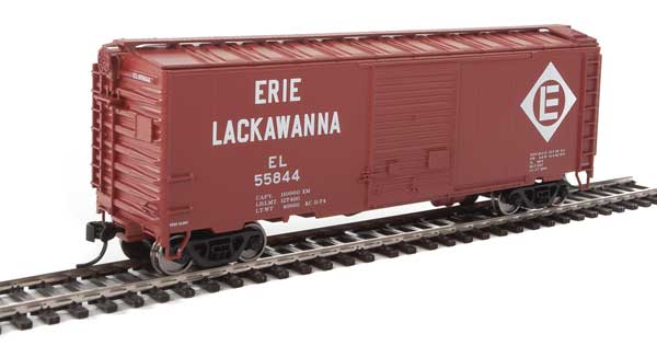 Walthers Mainline 40' ACF Welded Boxcar w/8' Youngstown Door - Ready to Run -- Erie Lackawanna #55844 - 910-2254
