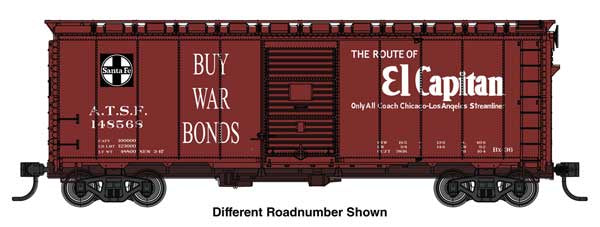 WalthersMainline HO 40' AAR Modified 1937 Boxcar - Ready to Run -- Santa Fe #148602