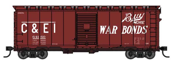 WalthersMainline HO 40' AAR Modified 1937 Boxcar - Ready to Run -- Chicago & Eastern Illinois #64160