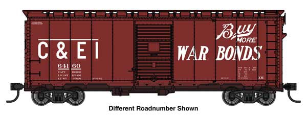 WalthersMainline HO 40' AAR Modified 1937 Boxcar - Ready to Run -- Chicago & Eastern Illinois #64176