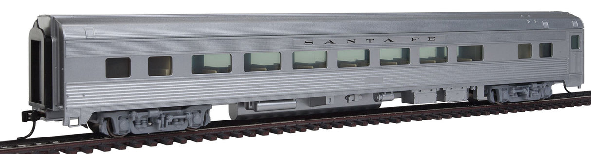 Walthers Mainline 85' Budd Large-Window Coach - Ready to Run -- Santa Fe (silver) - 910-30002