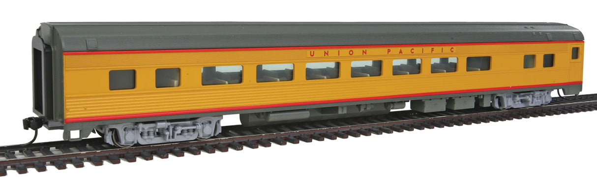 85' Budd Large-Window Coach - Ready to Run -- Union Pacific (Armour Yellow, gray, red)