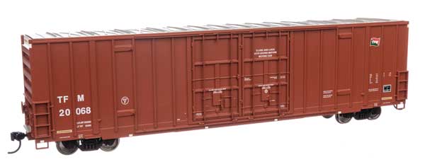 WalthersMainline HO 60' High Cube Plate F Boxcar - Ready to Run -- Transportacion Ferroviaria Mexicana #20068