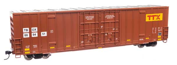 WalthersMainline HO 60' High Cube Plate F Boxcar - Ready to Run -- TTX TBOX #889451