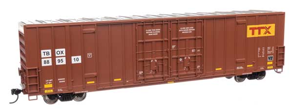 WalthersMainline HO 60' High Cube Plate F Boxcar - Ready to Run -- TTX TBOX #889510
