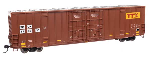 WalthersMainline HO 60' High Cube Plate F Boxcar - Ready to Run -- TTX TBOX #889530