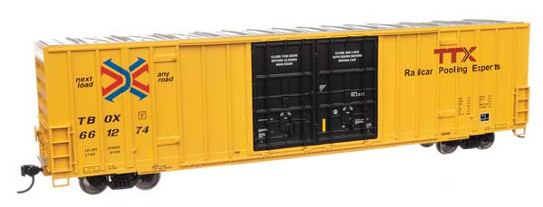 WalthersMainline HO 60' High Cube Plate F Boxcar - Ready to Run -- TTX #661274