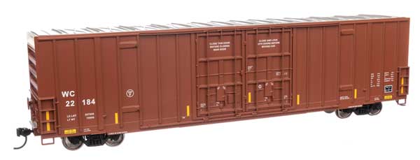WalthersMainline HO 60' High Cube Plate F Boxcar - Ready to Run -- Wisconsin Central #22184