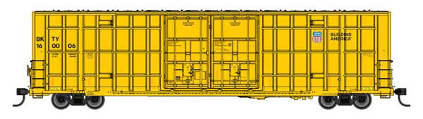 WalthersMainline HO 60' High Cube Plate F Horizontal Post Boxcar - Ready to Run -- Union Pacific (UP) BKTY #160006