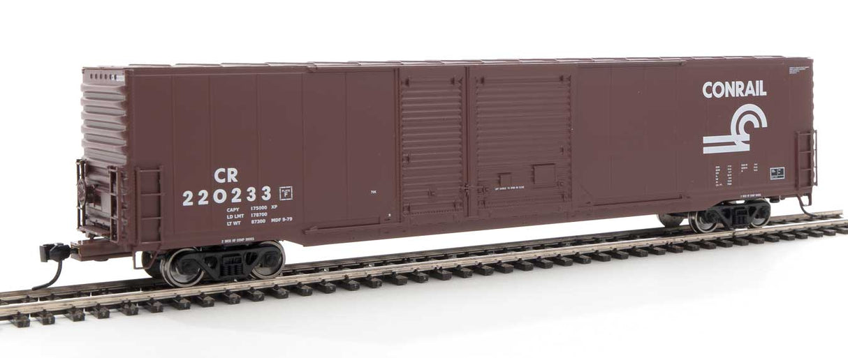 Walthers Mainline 60' Pullman-Standard Auto Parts Boxcar (10' and 6' doors) - Ready to Run -- Conrail #220233 - 910-3201