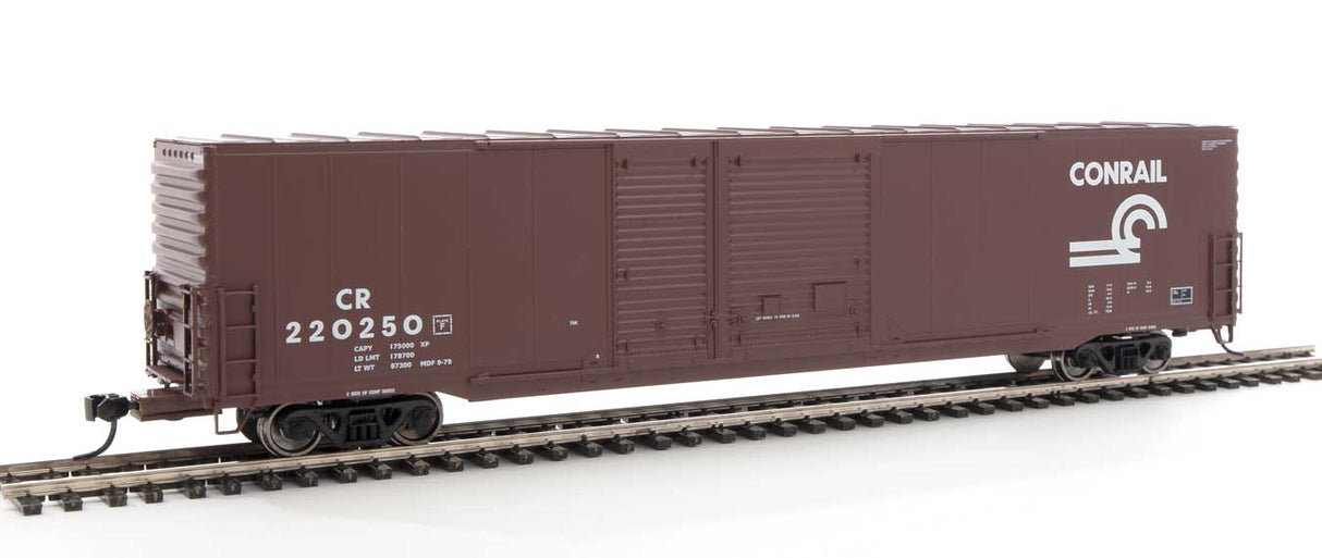Walthers Mainline 60' Pullman-Standard Auto Parts Boxcar (10' and 6' doors) - Ready to Run -- Conrail #220250 - 910-3202