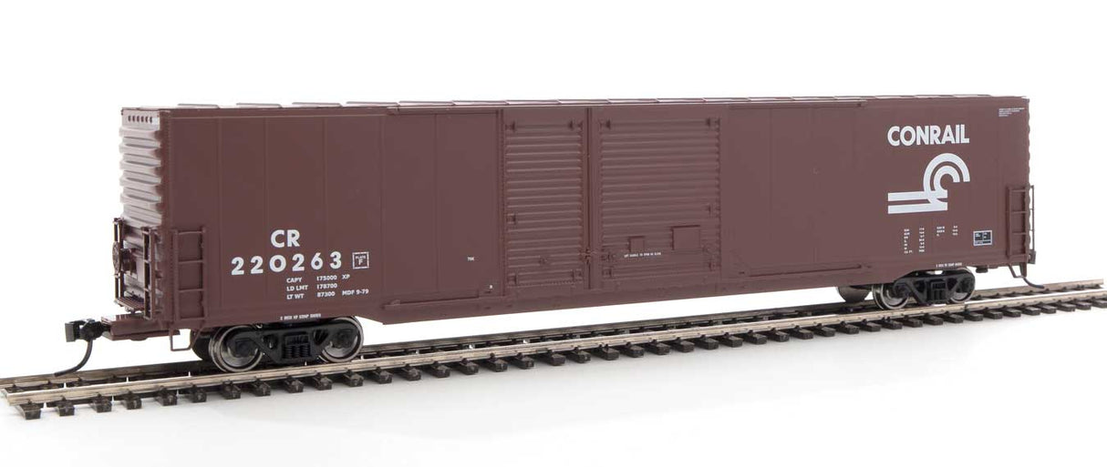 Walthers Mainline 60' Pullman-Standard Auto Parts Boxcar (10' and 6' doors) - Ready to Run -- Conrail #220263 - 910-3203