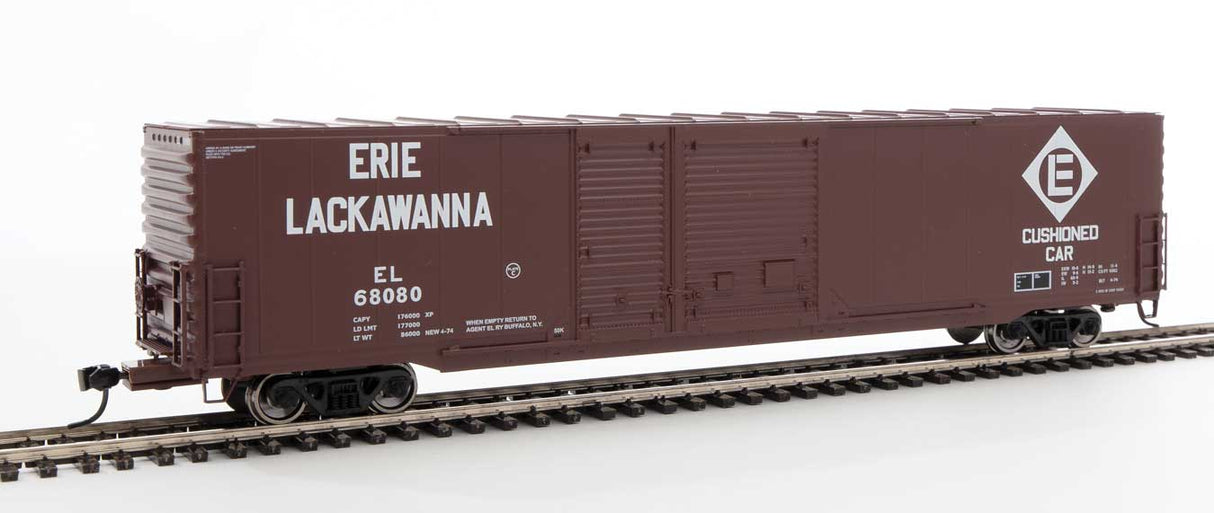Walthers Mainline 60' Pullman-Standard Auto Parts Boxcar (10' and 6' doors) - Ready to Run -- Erie-Lackawanna #68080 - 910-3207