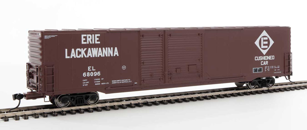 Walthers Mainline 60' Pullman-Standard Auto Parts Boxcar (10' and 6' doors) - Ready to Run -- Erie Lackawanna #68096 - 910-3208