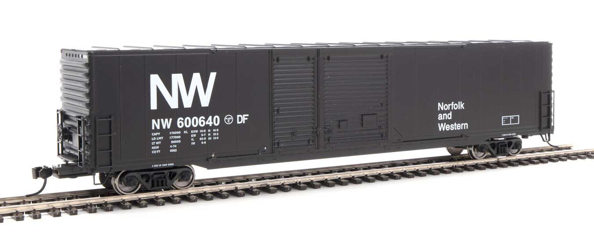 Walthers Mainline 60' Pullman-Standard Auto Parts Boxcar (10' and 6' doors) - Ready to Run -- Norfolk & Western #600640 - 910-3212