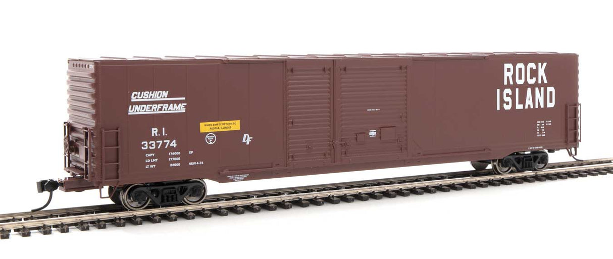 Walthers Mainline 60' Pullman-Standard Auto Parts Boxcar (10' and 6' doors) - Ready to Run -- Rock Island #33774 - 910-3218