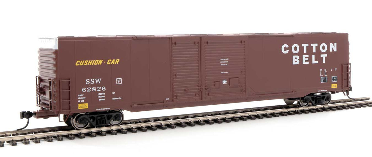 Walthers Mainline 60' Pullman-Standard Auto Parts Boxcar (10' and 6' doors) - Ready to Run -- Cotton Belt(TM) St. Louis South Western(TM) #62826 - 910-3219
