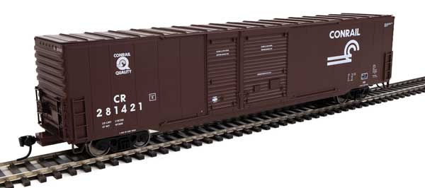 Walthers Mainline 60' Pullman-Standard Auto Parts Boxcar (10' and 6' doors) - Ready to Run -- Conrail #281421 - 910-3228
