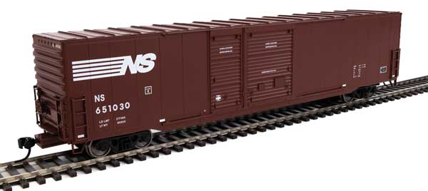 Walthers Mainline 60' Pullman-Standard Auto Parts Boxcar (10' and 6' doors) - Ready to Run -- Norfolk Southern #651030 - 910-3235