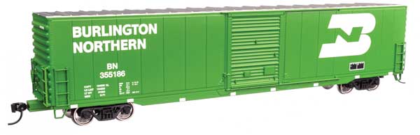 WalthersMainline HO 60' Pullman-Standard Single Door Auto Parts Boxcar - Ready to Run -- Burlington Northern #355186