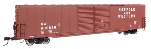 WalthersMainline HO 60' Pullman-Standard Double Door Auto Parts Boxcar - Ready to Run -- Norfolk & Western (N&W) #600626