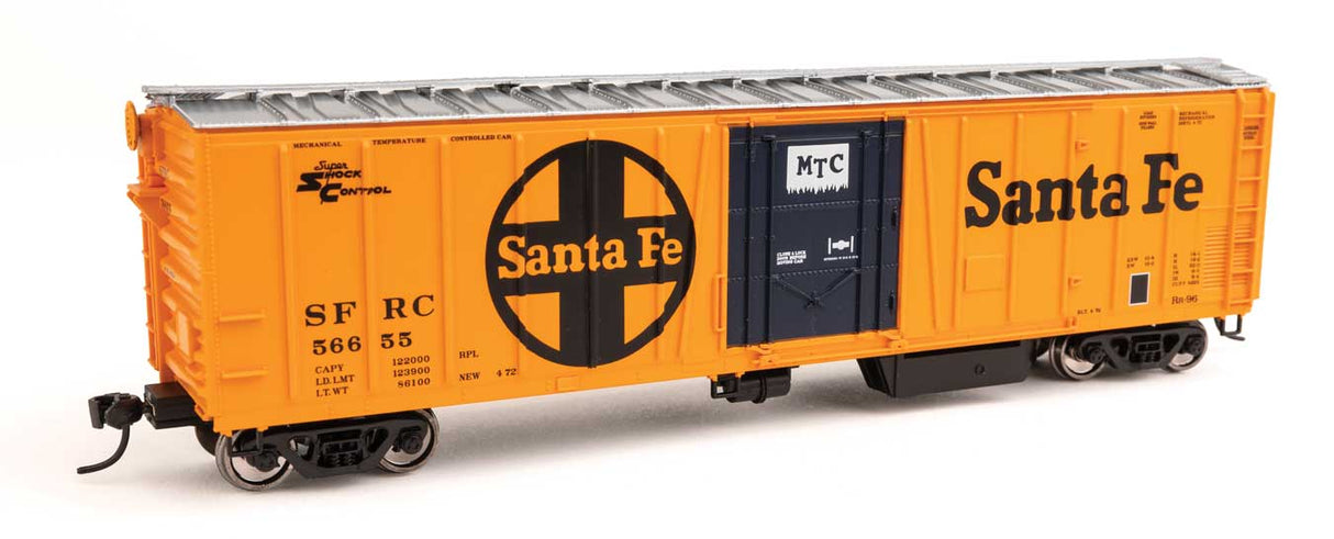 WalthersMainline HO 50' AAR Mechanical Refrigerator Car - Ready-to-Run -- Santa Fe #56655