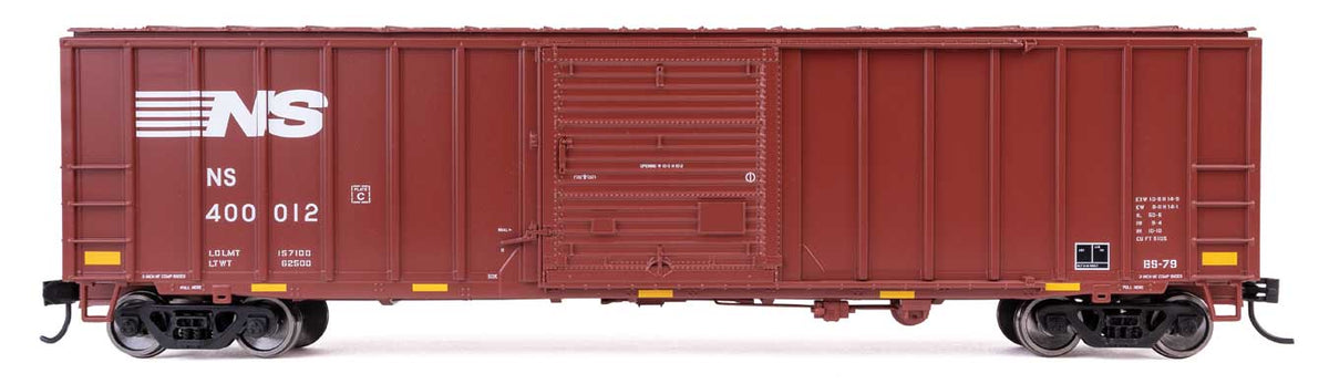 WalthersMainline HO ACF 50' Exterior-Post Boxcar - Ready to Run – Norfolk Southern (NS) #400012