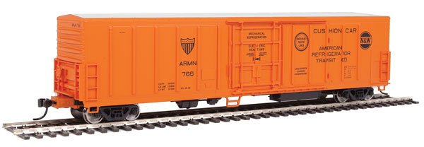 Walthers Mainline 57' Mechanical Reefer - Ready to Run -- American Refrigerator Transit(TM) ARMN #766 (orange, black) - 910-3903
