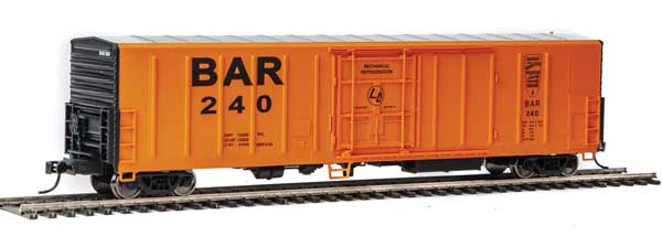 Walthers Mainline 57' Mechanical Reefer - Ready to Run -- Bangor & Aroostook #240 (orange, black) - 910-3908