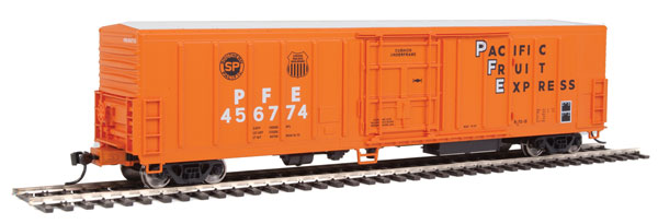 Walthers Mainline 57' Mechanical Reefer - Ready to Run -- Pacific Fruit Express(TM) #456774 (orange, black, white) - 910-3915