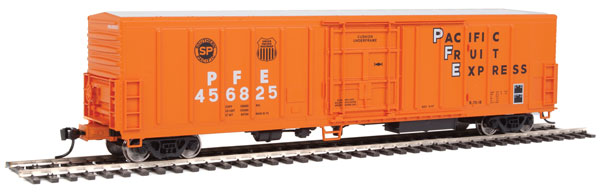 Walthers Mainline 57' Mechanical Reefer - Ready to Run -- Pacific Fruit Express(TM) #456825 (orange, black, white) - 910-3916