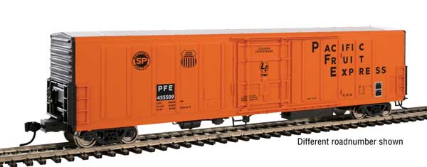 Walthers Mainline 57' Mechanical Reefer - Ready to Run -- Pacific Fruit Express(TM) #455620 (orange, black, white) - 910-3962