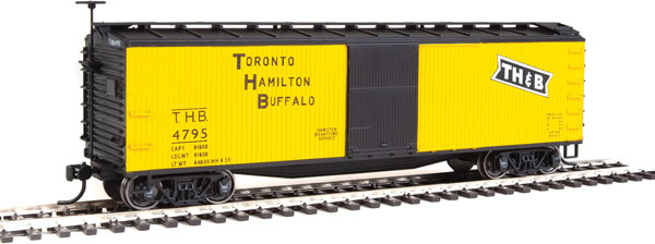Walthers Mainline 40' USRA Wood Boxcar - Ready To Run -- Toronto, Hamilton & Buffalo #4795 (yellow, black, Bowtie Logo) - 910-40164